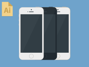 iPhone 5S Mockup Set Vector