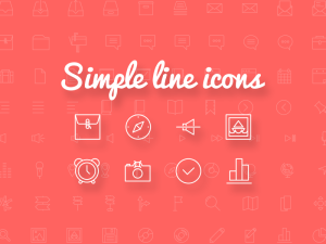 100+ Simple Line Icons