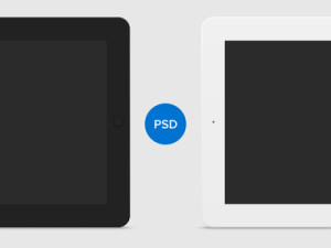 Black and White iPad Mockups PSD