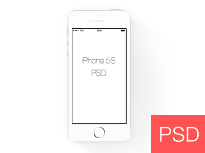 Simple White iPhone 5S Frame PSD