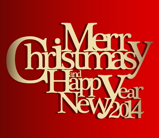 Gold Merry Christmas Poster Font Style Vector