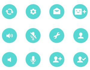 12 Flat Round Icons PSD