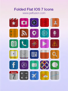 30 Folded Flat iOS 7 Icons