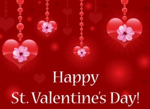 Shining Valentine's Day Love Hearts Vector