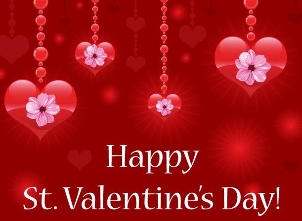 Shining Valentine's Day Love Hearts Vector
