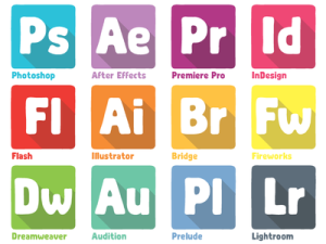 Adobe Products Dock Icons Vector
