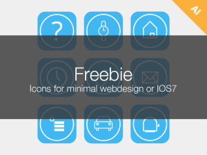 Flat iOS 7 Style Icon Set Vector