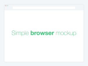 Minimal Flat Web Browser Mockup PSD