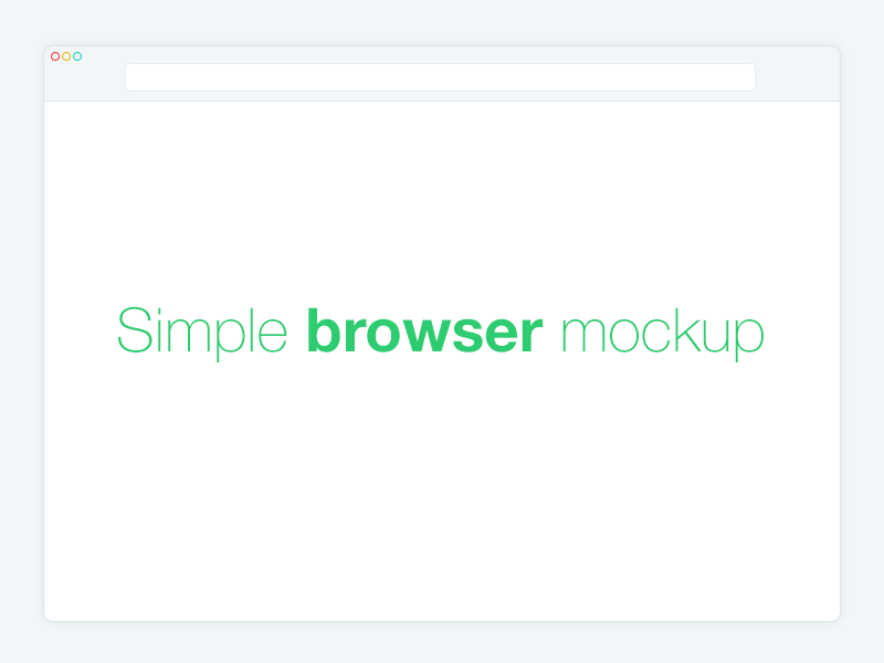Minimal Flat Web Browser Mockup PSD
