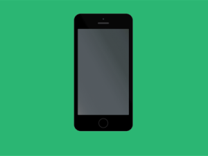 Minimal Space Grey iPhone 5S Mockup PSD