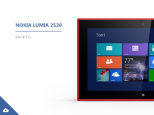Nokia Lumia 2520 Mockups PSD