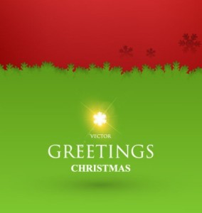 Red and Green Christmas Greeting Card Cover Template PSD