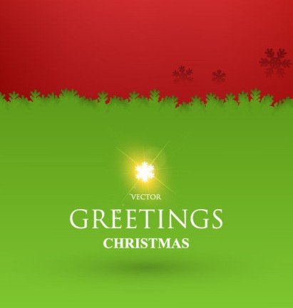 Red and Green Christmas Greeting Card Cover Template PSD