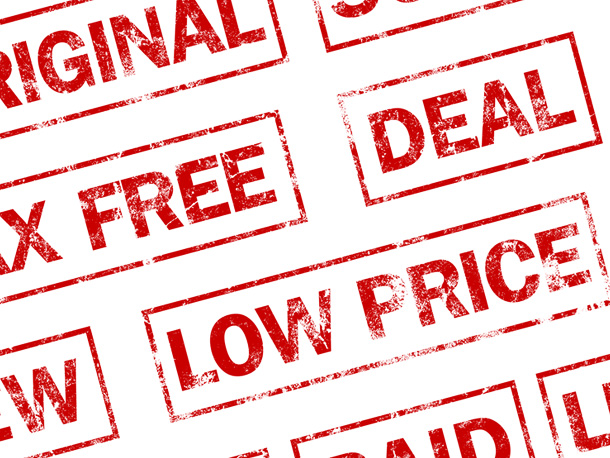 Set Of Shopping Stamps PSD