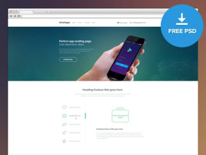 Smart App Landing Page Template PSD