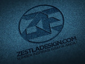 Logo Mockup with Denim Texture PSD