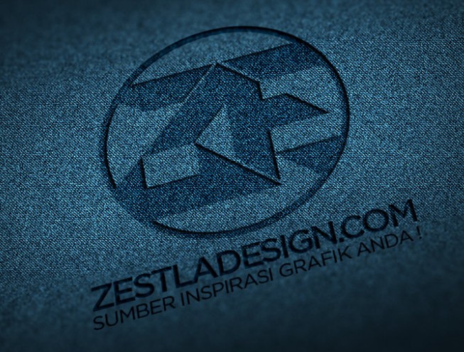Logo Mockup with Denim Texture PSD