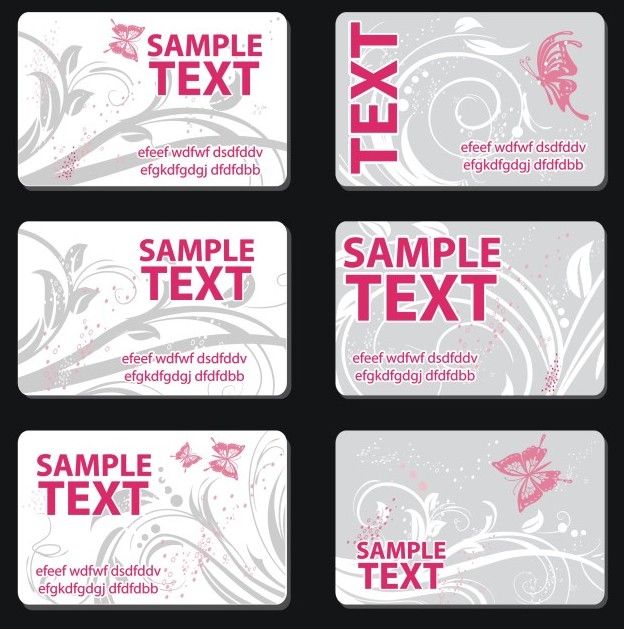 Set Of Sweet Card Templates Vector