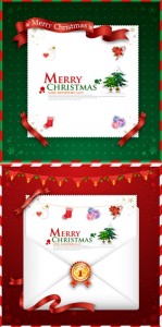 Elegant Merry Christmas Greeting Card Design Vector