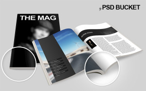 Fashion Opened Magazine Mockup PSD