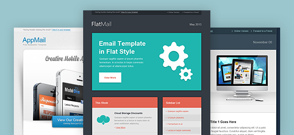 3 Newsletter & Email Templates PSD