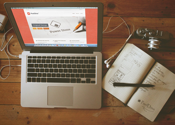 Macbook Air Screen MockUp PSD