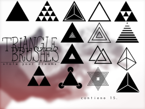 Set Of Triangle Photoshop Brushes