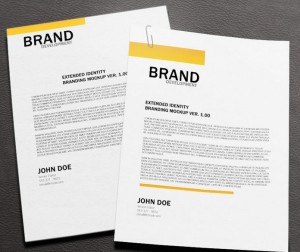 Brand Letterhead Mockup PSD