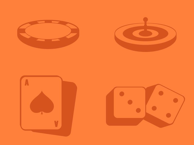 Casino Icon Set PSD and Vector