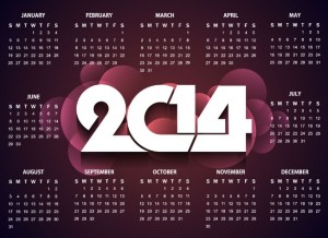 Creative 2014 Calendar Vector