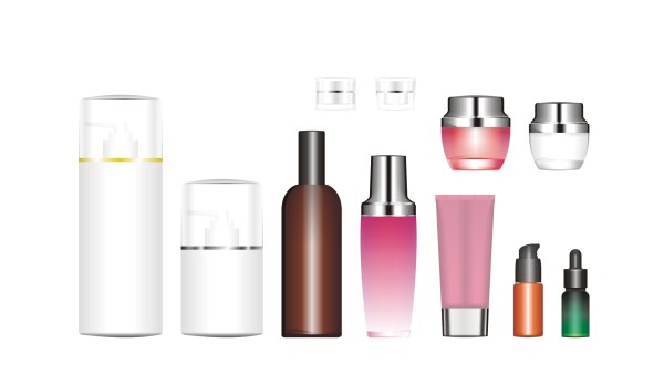Set Of Vector Cosmetic Bottles and Jars