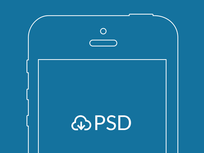 iPhone Wireframe Template PSD