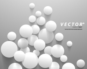 3D White Dots Background Vector