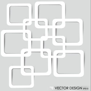 Abstract White Square Paper Background Vector 02