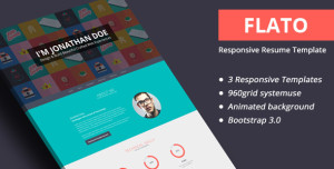 Flato Responsive Online CV & Resume Templates PSD