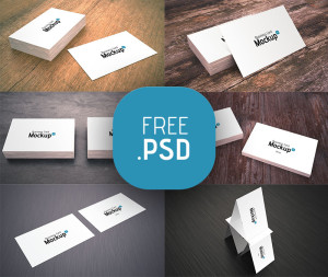 Clean and Simple White Business Card Mockup PSD
