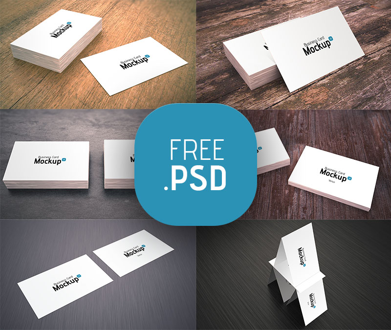 Clean and Simple White Business Card Mockup PSD