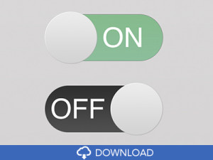 Flat Toggle Style Switch Buttons PSD
