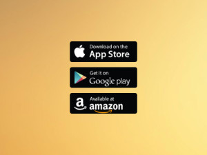 App Store Google Play Amazon Badges Vector