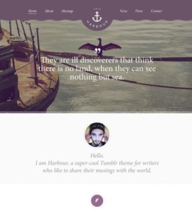Harbour Flat One Page Website PSD Template