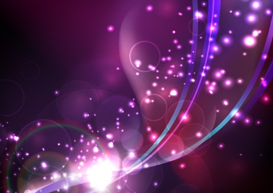 Purple Abstract Lights & Halos Background Vector