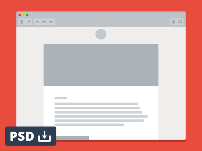 Email Window Mockup PSD