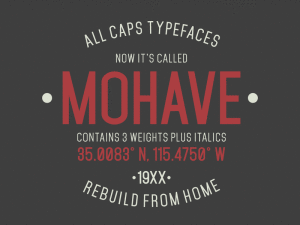 Mohave Typefaces