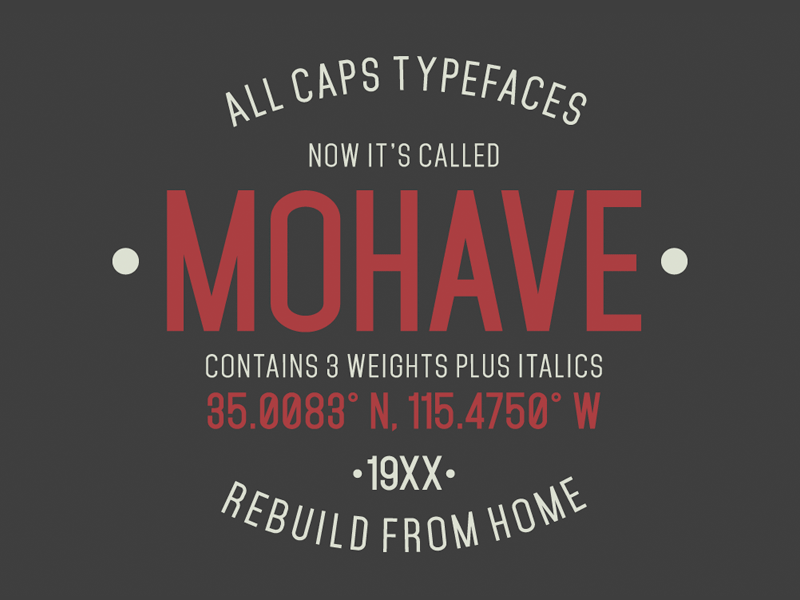 Mohave Typefaces
