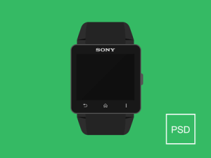 Sony SmartWatch Mockup PSD