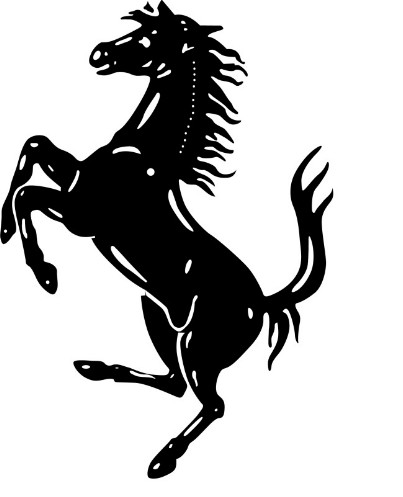 Ferrari Logo Silhouette Vector