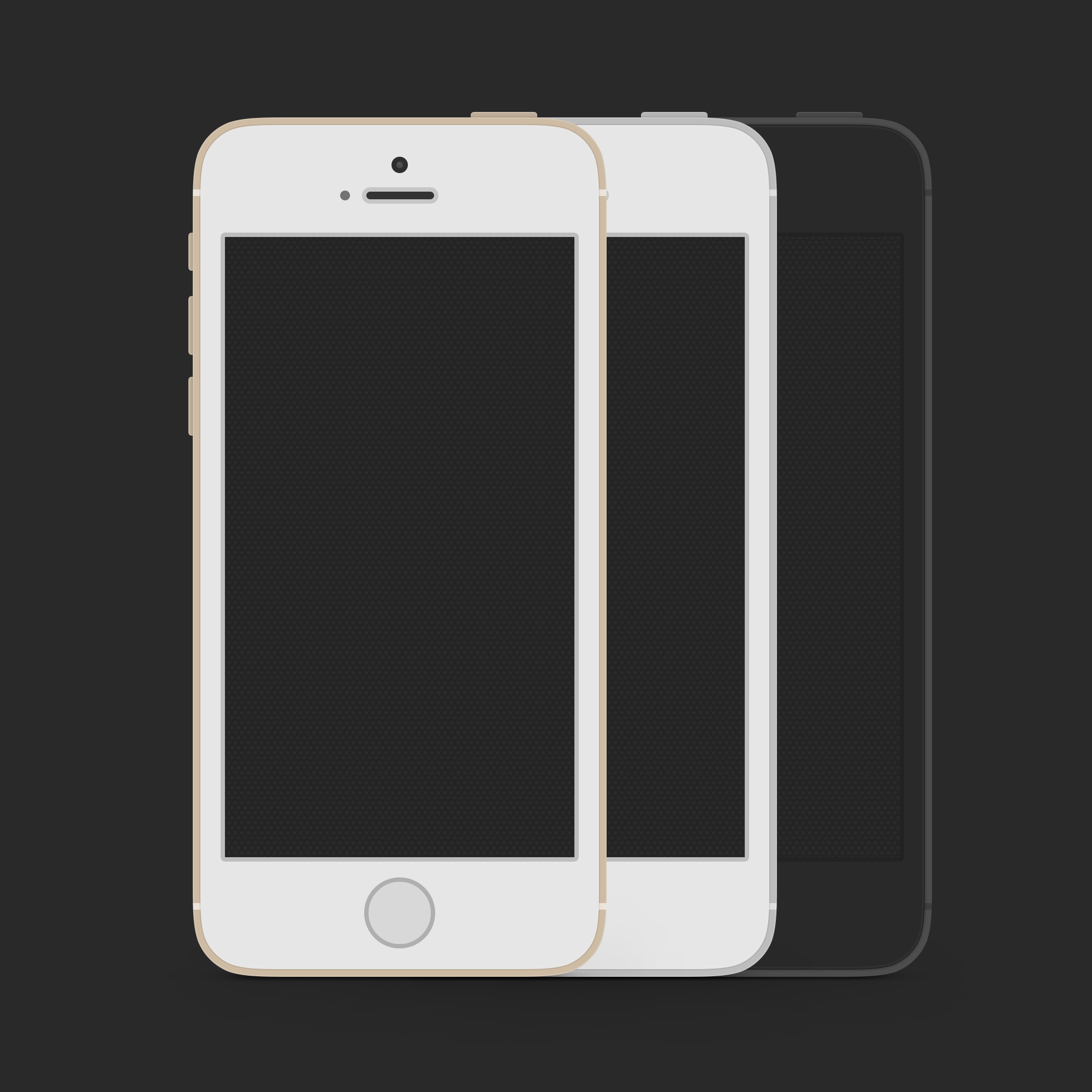 Flat iPhone 5S Mockups PSD