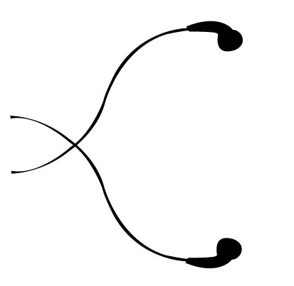 In-Ear Headphones Silhouette Vector