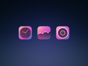 3 Lovely Pink App Icons PSD
