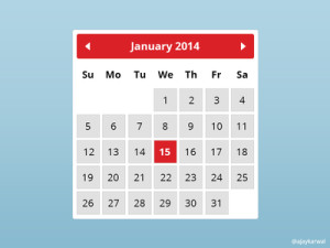 Minimal Calendar Widget PSD